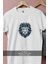 Oversize Etnik Aslan Başı Görseli Tasarımlı Unisex T-Shirt 2