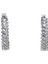 20 mm Çapraz Baget Zirkon Taşlı 925 Gümüş Kadın Halka Küpe 2