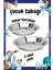 Turk Çocuk Tabağı Güvenli Kenarlı Çelik 2 Adet 21 cm - MBN7373-1185 1