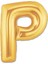 P Harf Folyo Balon Altın Renk 40 Inç (4767) - MBN4312-7686 1