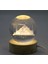3D Kristal Cam Küre Ahşap Soketli Istanbul Temalı LED Lamba ALK2573 - MBN6967-9247 1