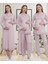 Mecit 1519 Gül Kurusu Lohusa Sabahlık Gecelik Pijama Set 1