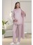 Mecit 1519 Gül Kurusu Lohusa Sabahlık Gecelik Pijama Set 2