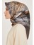 Armine Ipek Eşarp 2025 Kış - 9236-32 Gri Bej Twill 3