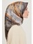 Armine Ipek Eşarp 2025 Kış - 9236-32 Gri Bej Twill 4