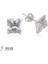 925 Ayar Gümüş Kare Tek Taş Zirkon Küpe - 5 mm (EA1160232) (336336) 1