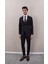 Erkek Likralı Slim Fit Sivri Yaka Yelekli Takım Elbise 2