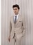 Erkek Slim Fit Sivri Yaka Yelekli Takım Elbise 4
