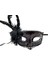 Siyah Renk Yandan Tüylü Güllü Gümüş Taşlı Pullu Maske 20X22 cm (4767) - TGZ4564-7137 2