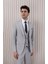 Erkek Slim Fit Sivri Yaka Yelekli Takım Elbise 2