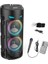 Ally ZQS4239 Mikrofonlu Taşınabilir Dev Speaker LED Işıklı Bluetooth Hoparlör - TGZ5800-8383 1