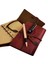 Özel Ahşap Kutulu Kahve Deri Defter ve Bakır Roller Kalem Set - TGZ7677-6830 2