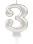 3 Rakam Mum Gümüş Renk (4767) - TGZ8947-5421 1