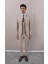 Erkek Slim Fit Sivri Yaka Yelekli Takım Elbise 1