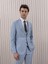 Erkek Slim Fit Sivri Yaka Yelekli Takım Elbise 2