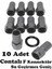 Contalı F Konnektör Rg6/u6 22 mm (10 Adet) Geniş Su Geçirmez Paslanmaz 1