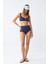 Kadın Basic Lacivert Pedli Yüksek Bel Bikini Takımı 3