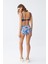 Kadın Pedli Yaprak Desenli Yüksek Bel Sax Bikini Takımı 5