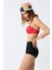 Kadın Straplez Kırmızı Yüksek Bel Bikini Takımı 5
