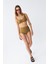 Kadın Basic Hardal Pedli Yüksek Bel Bikini Takımı 1