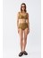 Kadın Basic Hardal Pedli Yüksek Bel Bikini Takımı 3