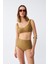 Kadın Basic Hardal Pedli Yüksek Bel Bikini Takımı 4