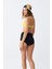 Kadın Straplez Sarı Yüksek Bel Bikini Takımı 5