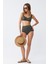 Kadın Basic Haki Pedli Yüksek Bel Bikini Takımı 1