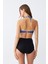 Kadın Straplez Mavi Yüksek Bel Bikini Takımı 5