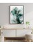 Metal Çerçeveli Gerçek Camlı Tablo - Dijital Baskı - Soyut Zümrüt Çiçeği 6