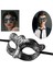 Maskeli Balo Antik Gri Gümüş Eskitilmiş Maske Balo Venedik (4767) - LKM8924-3255 1