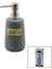 Yuvarlak Gri - Mat Desen Seramik Sıvı Sabunluk (4767) - LKM8227-3659 1