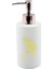 Cam Yuvarlak - Beyaz Şişe--Gold Yaprak Desen Sıvı Sabunluk 350ML Bronz Plastik - LKM8584-7018 1