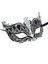 Kristal Gümüş Taşlı Siyah Renk Lazer Kesim Metal Lüks Maske Balo Parti - LKM9936-3624 2