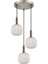 Mylights Modern Spor Paslanmaz Inox Üçlü Salon Avize Otorma Odası Avize Opal Camlı 1