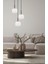 Mylights Modern Spor Paslanmaz Inox Üçlü Salon Avize Otorma Odası Avize Opal Camlı 3