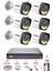 6 Kameralı 4 Warm LED Gece Renkli Görüş-Cepten Izle-Su Geçirmez Güvenlik Kamerası Seti 1tb 1