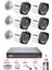 6 Kameralı 4 Warm LED Gece Renkli Görüş-Cepten Izle-Su Geçirmez Güvenlik Kamerası Seti 1tb 2