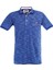 Polokoton %100 Pamuk Mavi Indigo Renk Polo Yaka Iki Renkli Özel Pike Cepli T-Shirt 1