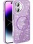 Apple iPhone 16 Uyumlu Kılıf M-Safe Şarj Özellikli Parlayan Simli Zore Okso Kapak 1