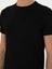 Erkek Siyah Slim Fit Çizgi Dokulu Bisiklet Yaka T-Shirt 50303372-VR046 7