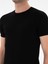 Erkek Siyah Slim Fit Bisiklet Yaka Triko T-Shirt 50309840-VR046 7