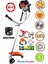 6ın1 6 Parça Fonksiyonlu Kömürsüz Seri Benzinli Yan Tip Tırpan Ot Biçme Tırpanı 20HPX Çelik Motor 1