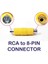 8 Pin S-Video Erkek To Rca Dişi Adapter 2