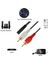 3.5mm Stereo Erkek To 2 Rca Dişi Tos Ses Kablosu - Aux Dönüştürücü Kablo - 30CM 3