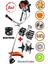 Alman 20HPX Benzinli Yan Tırpan Ot Çalı Biçme Toprak Çapalama Makinesi 2 Çapa Başlıklı 8 Parça Set 1