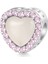 Renk Değiştiren Açık Pembe Kalp Charm, 925 Ayar Gümüş 1