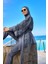 Füme Tül Kimono – Tam Boy Tesettür Plaj Pareosu P2501-5 3