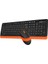 A4-Tech FG1010 Kablosuz Q Turuncu Klavye Mouse Set 1