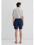 Lacivert Keten Şort 0410103-82183 4